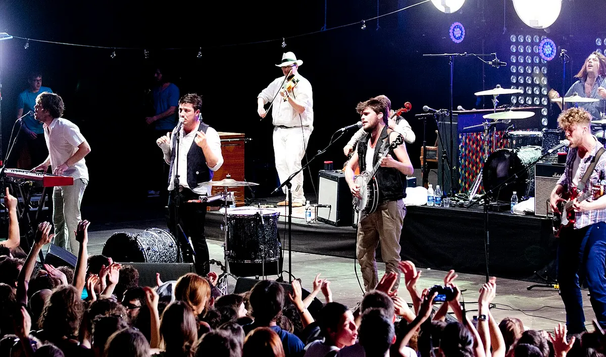 Mumford & Sons performing live