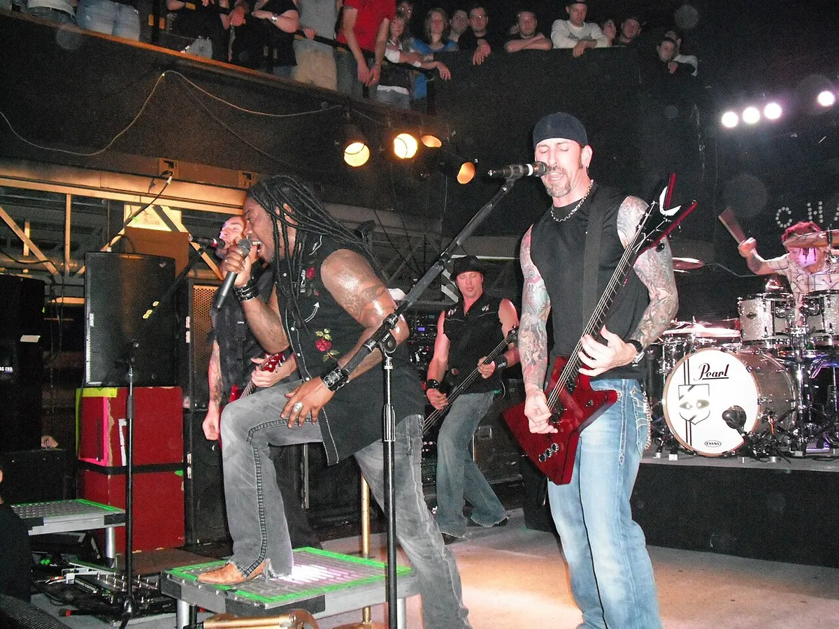 Sevendust performing live