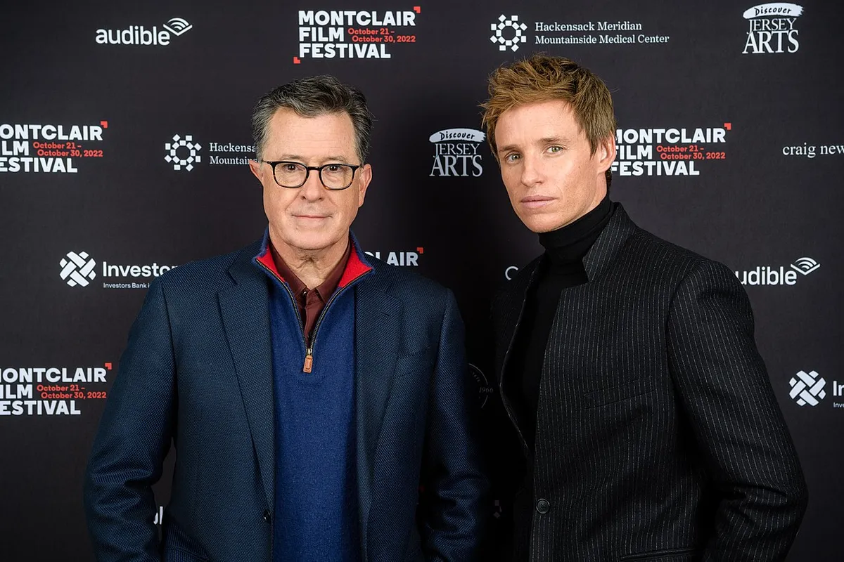 Stephen Colbert and Eddie Redmayne