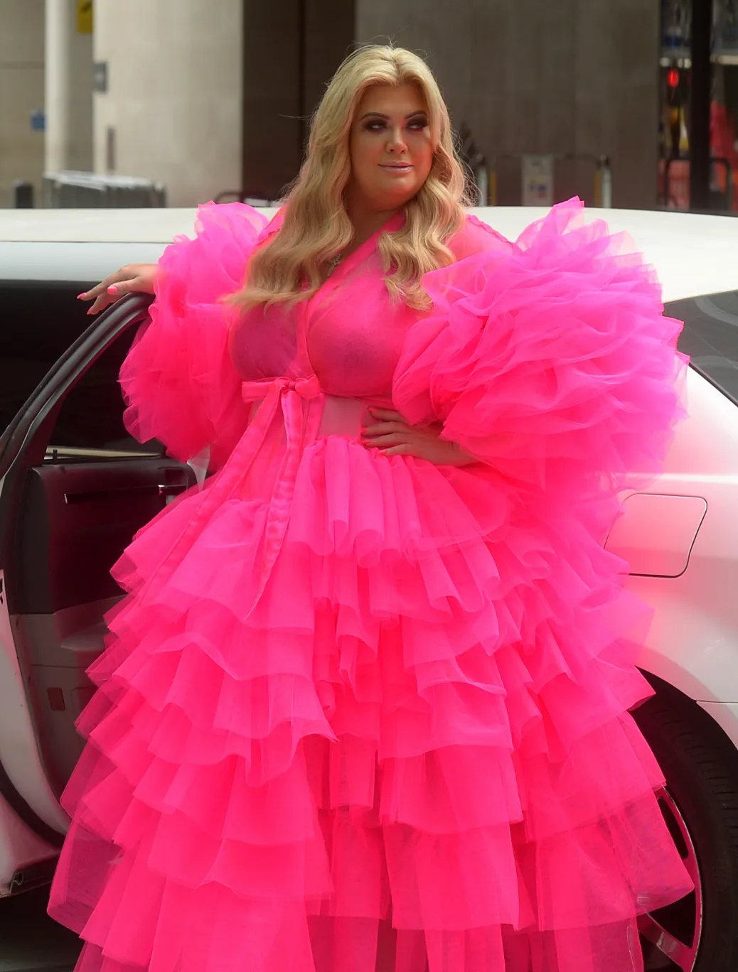 Gemma Collins outside BBC Broadcasting House