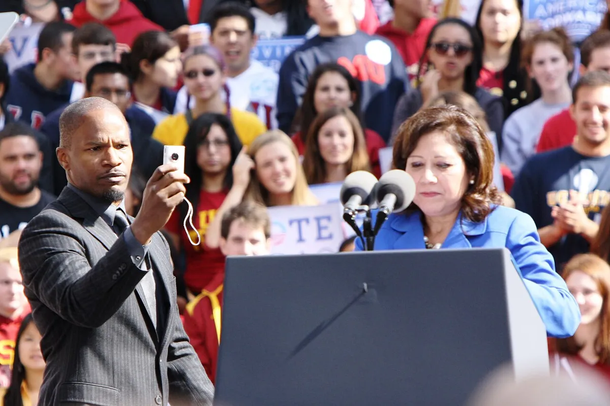 Jamie Foxx and Hilda Solis