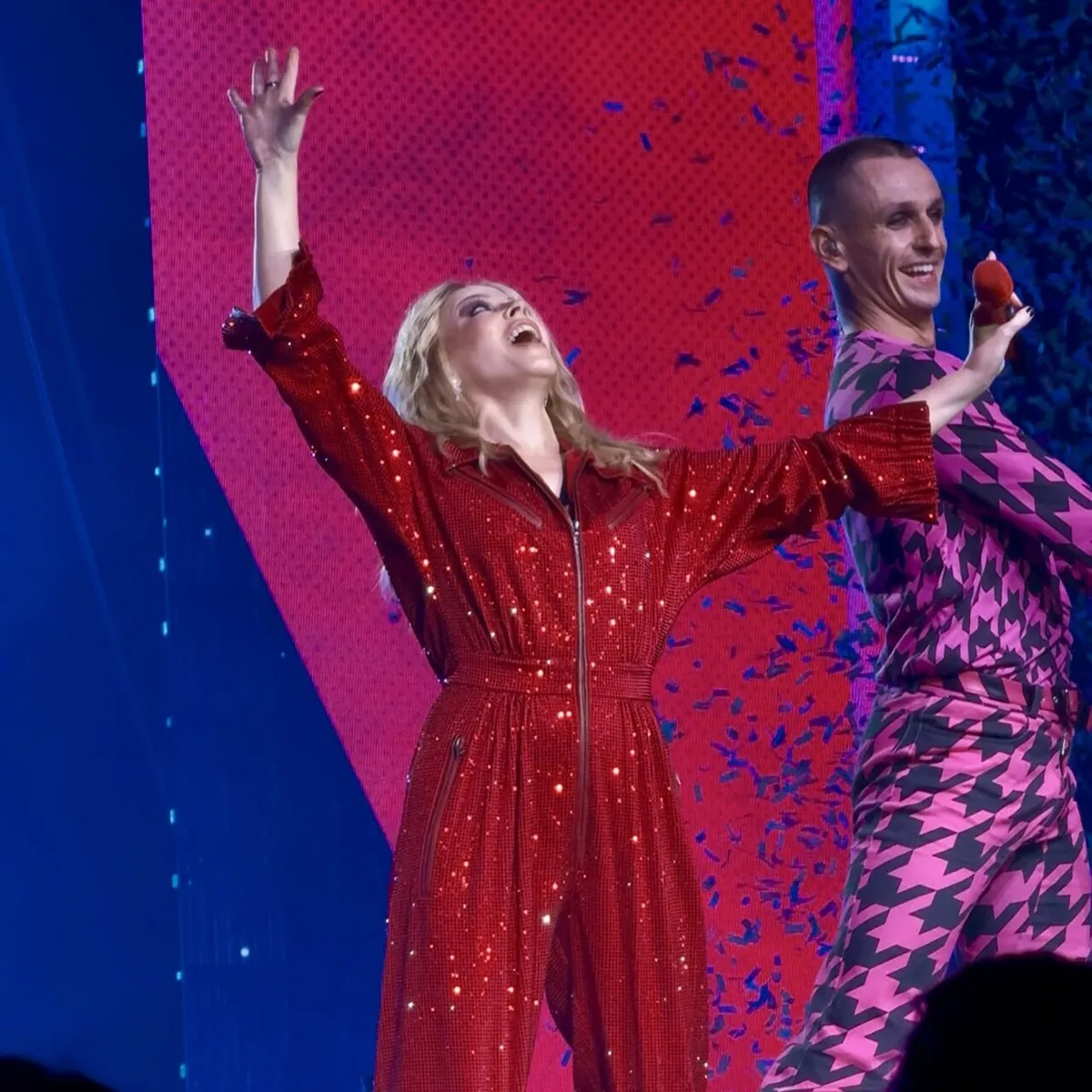 Kylie Minogue performing live