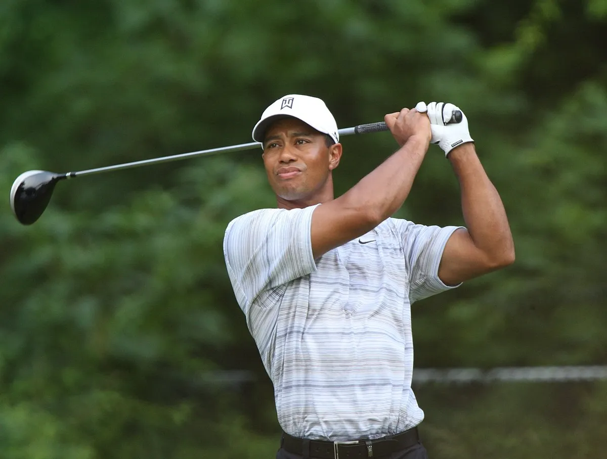 Tiger Woods drives