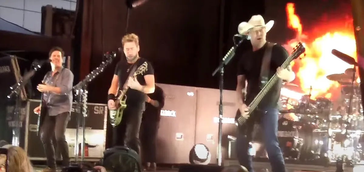 Nickelback performing live